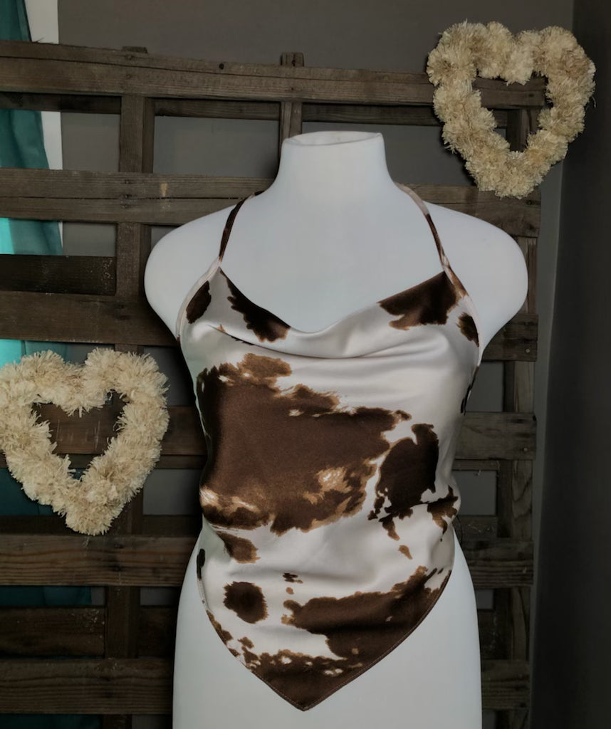 Cow Backless Bandana Top