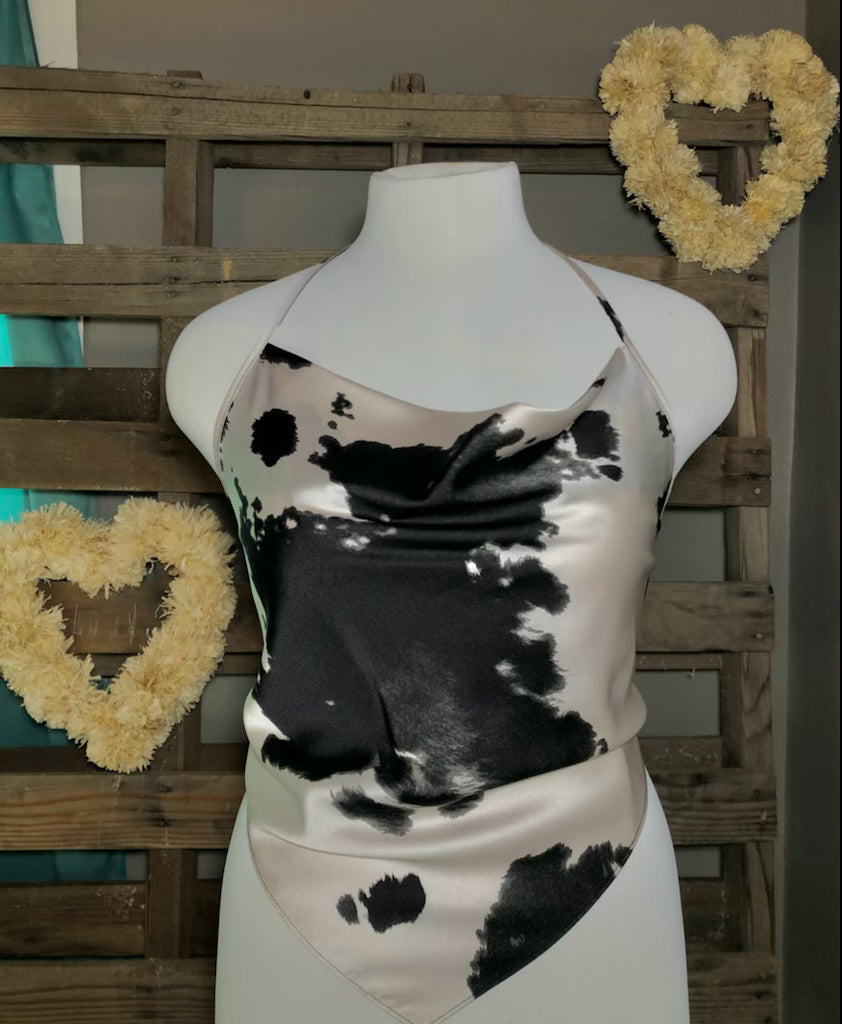 Cow Backless Bandana Top
