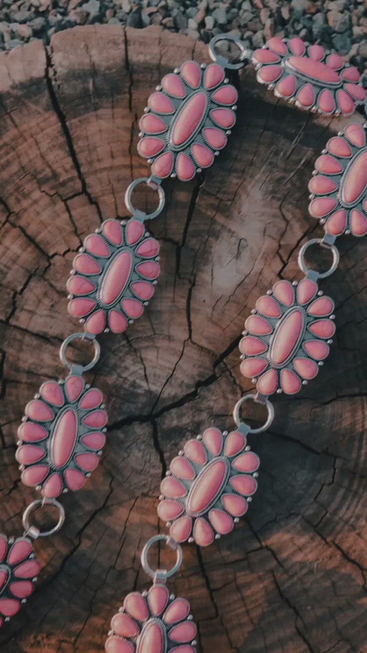 Cotton Candy Concho Belt