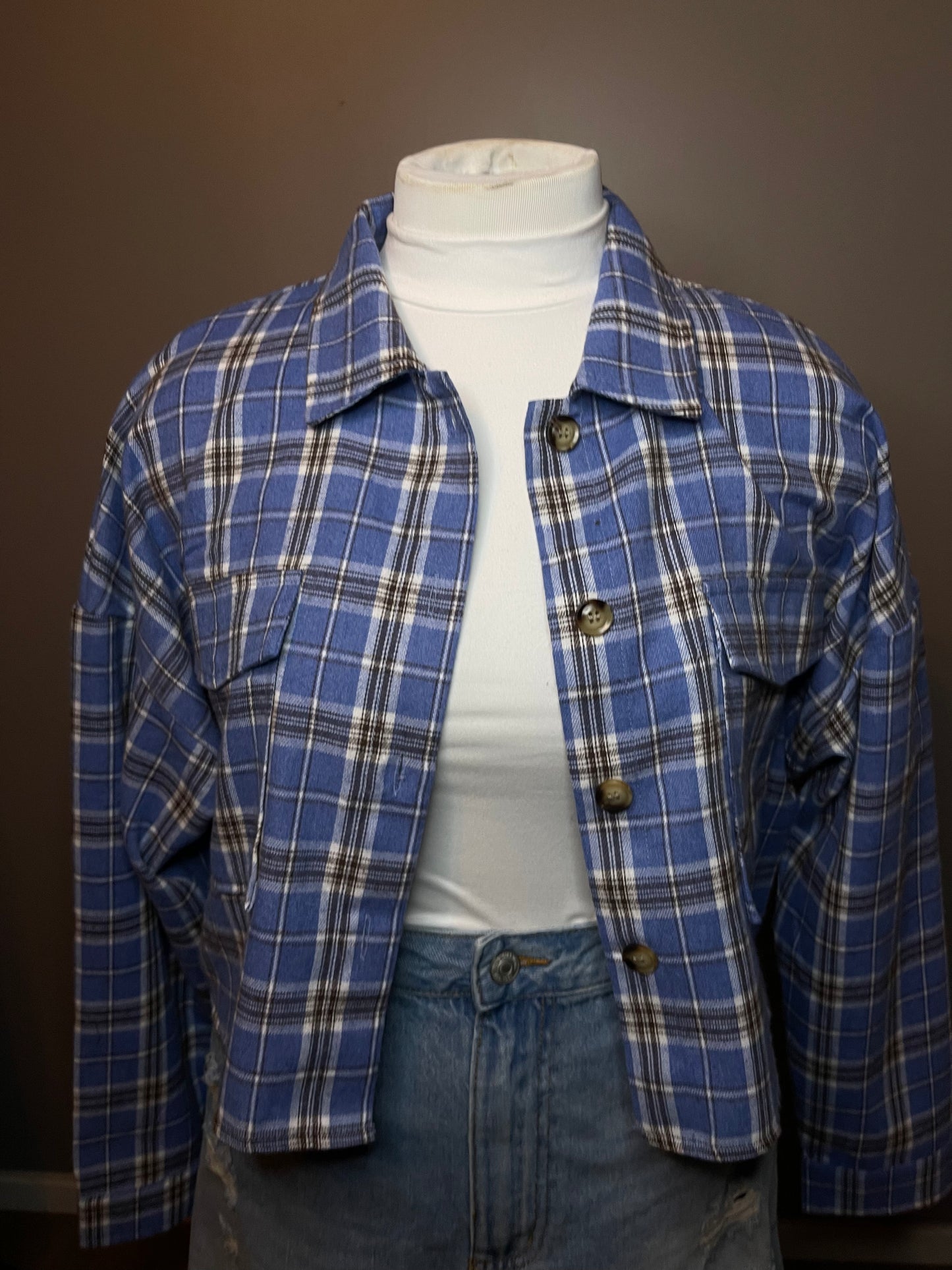 Cropped Azul