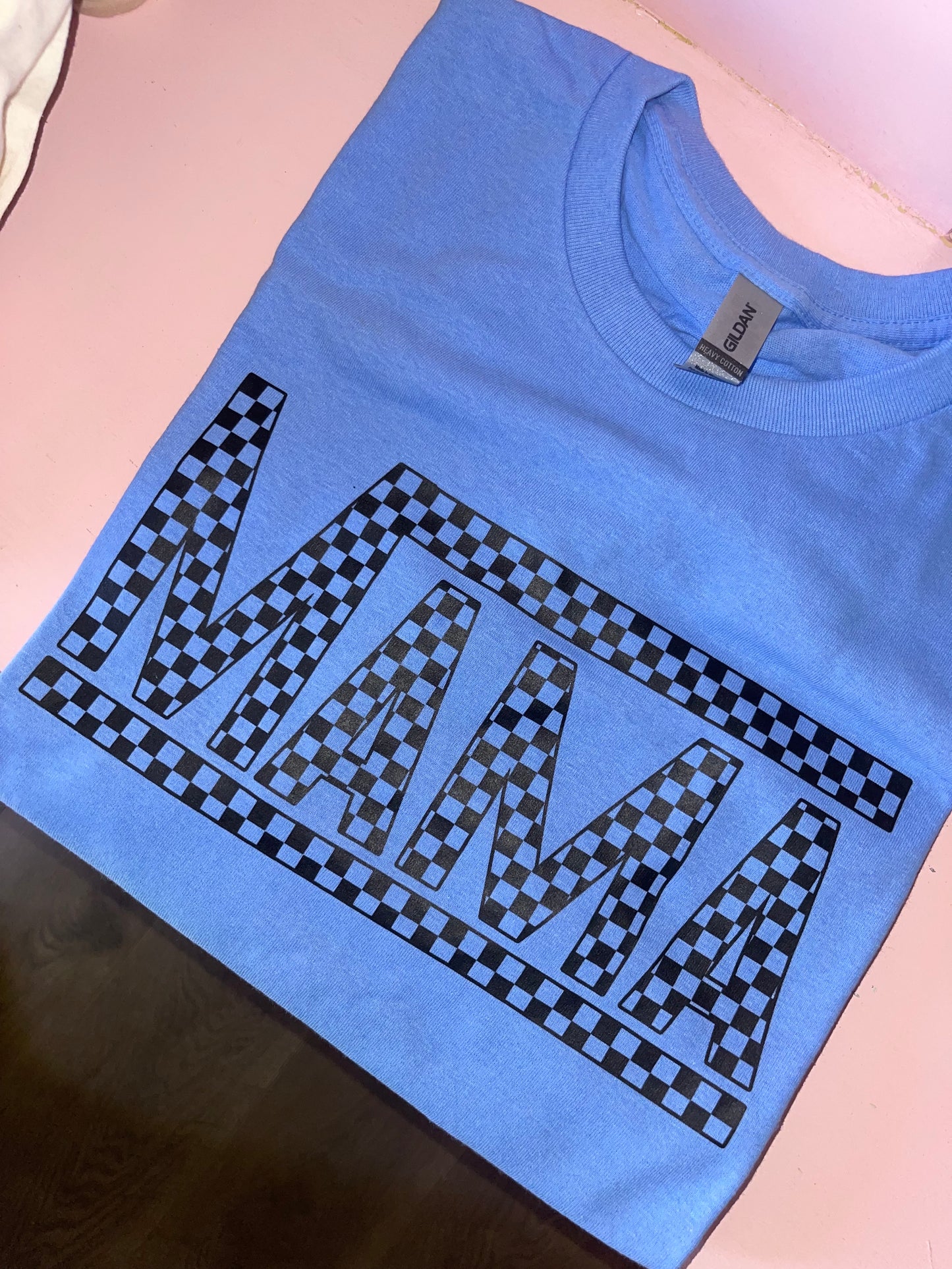 Checkered Mama Tee