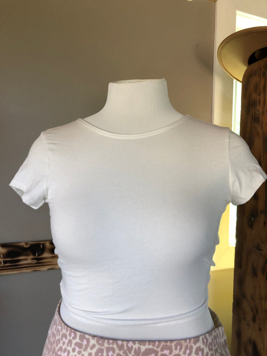 White Tie Crop Top
